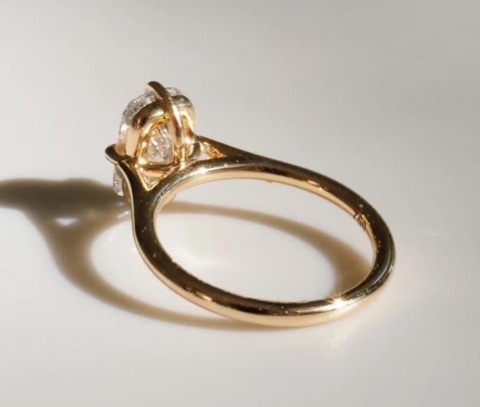 3 CT Elongated Cushion Cut Diamond Engagement Ring, 14k Solid Gold Compass Prong Cushion Cut Solitaire Ring, Solitaire Conflict Free Ring,Wedding Ring for Women,Gifted For her,Size 3-12.