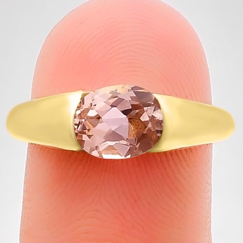 18K Gold Filled Amethyst Gemstone Ring for Women – Non-Tarnish Oval Cut Multi-Stone Stacking Ring – Dainty Gold Plated Ring for Engagement, Wedding, Gifts4