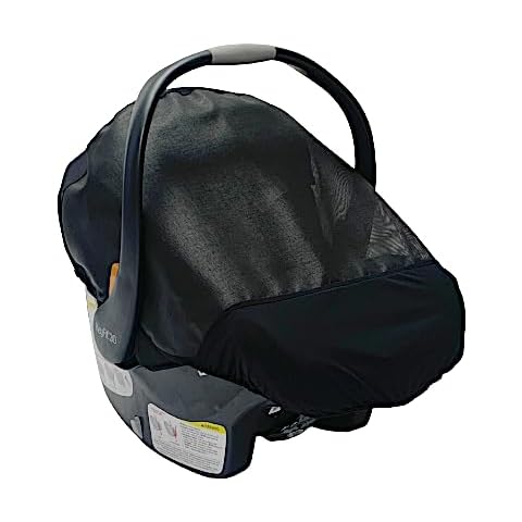 Sasha's Chicco KeyFit 30 Infant Car Seat Sun Cover Black (Carrier not Included) Cover