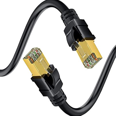 ShineKee Cat 8 Ethernet Cable 30 FT,Indoor/Outdoor Internet Cable, Heavy Duty high Speed LAN Network Cable,40Gbps, 2000Mhz,Shielded Internet Patch Cord,Weatherproof SFTP Rated (30ft) Cover