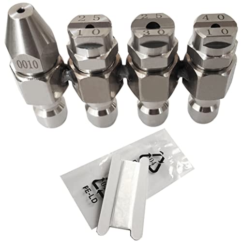 4 GPM Pressure Washer Nozzle,Jrod Pressure Cleaning Nozzle Kit,4 Way J Rod Washing Tip Holder 1/4
