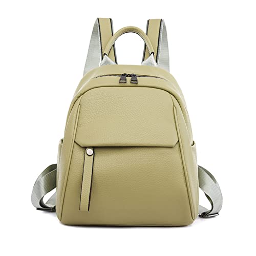 Sac à dos femmes en cuir PU vert foncé WUURAA élégant pour le collège et le voyage