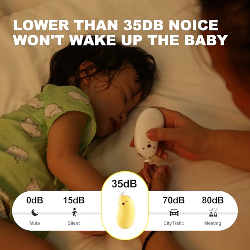 Baby Nail File Electric, Gentle Rechargeable Nail Trimmer, Baby Nail Clippers Grooming Kit Manicure Set for Infant Toddler or Adults, 6 Grinding Head Replacement Pads White - Image 4