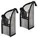 2 Stück Waschbeutel Stehend Wasserabweisend, Reise Kosmetikpinsel Halter, Zusammenklappbarer Make-up Organizer für Zahnbürsten, Schwarz