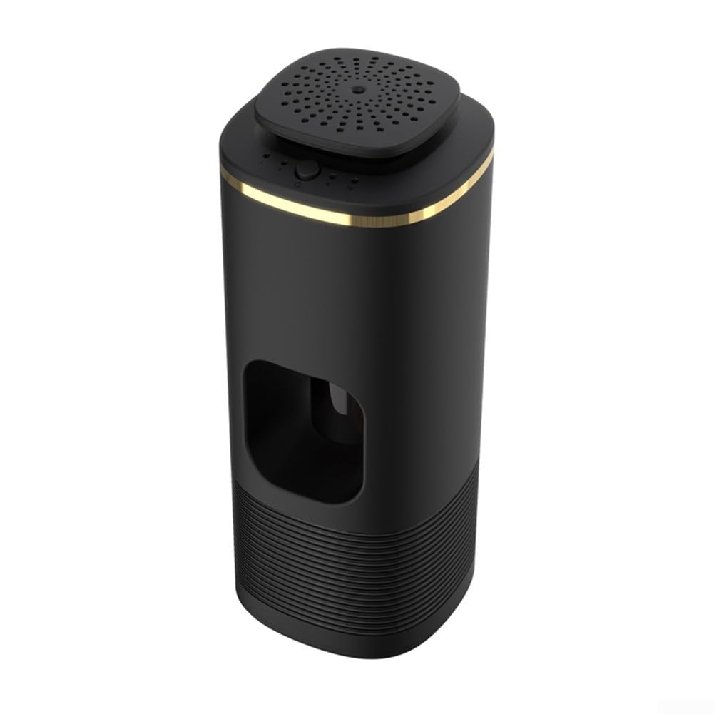 Difusor portátil de aceites esenciales, difusor de fragancia para coche, ambientador, aceites esenciales, purificador de aire USB, para coche, oficina en casa, 20 x 20 x 15 cm (negro)