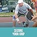 Palms-O-Aces Pickleball Paddle Grip Band | Silicone Band with Textured Grip | Secures Paddle Tape Firmly | Enhances Control and Comfort | Lightweight Accessory | Suitable for All Level | Light Blue 3B