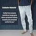 EPSCY Men's White Cotton Pajama Pants with Pockets – Soft Knit Sleep Pants with Spandex for Comfort – Available in S, M, L, XL