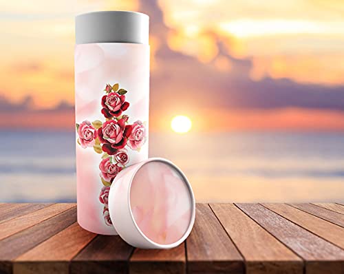 Image of Holy Roses Scattering Tubes for Human Ashes TSA Approved Scattering Urn and Eco-Friendly Biodegradable Urns for Human Ashes & Biodegradable Urn for Burial at Sea