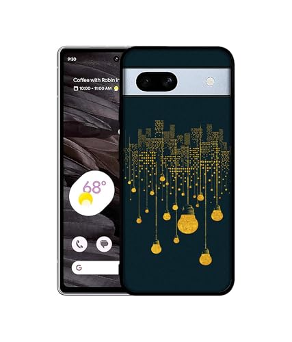 Image of City Light Pattern Design Premium 2D Printed Metal Back Case Cover for Google Pixel 7A 5G