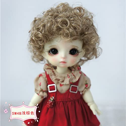 Cheveux courts Ob11 perruque souple multicolore pour poupée 1/12 BJD et figurine - 2
