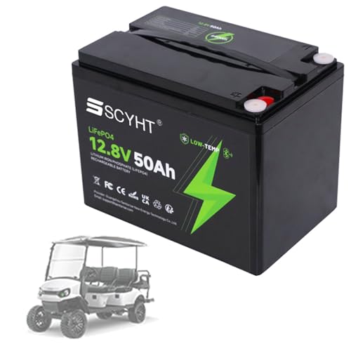 SSCYHT Batería Litio 12V 50Ah Batería LiFePO4 50Ah Baterías de Iones de Litio 12V Baterías Repuesto para energía Solar para Kit Motor 250W a 650W con BMS y asa.,12v50ah 1pack