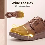 FitVille Wide Slip On Shoes for Men Lightweight Casual Dress Oxfords Shoes Business Walking Sneakers with Arch Support