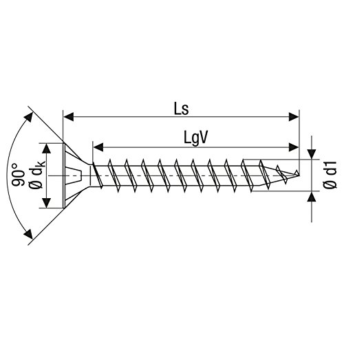SPAX Universal, Senkkopf, T-STAR plus, MULTI-Kopf, Vollgewinde, Edelstahl Rostfrei A2, 3,0 x 12 mm - 200 Stück – Ansicht 3