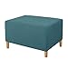 XJHKG Hockerbezug Rectangle, Stretch Elastisch Hocker Schonbezug Ottomane Abdeckung Bezug Für Fußhocker Sitzhocker Husse (Türkisblau,Small)
