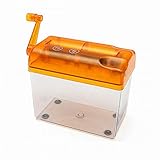 Delleu Mini Papel Corta trituradora Manual Documentos Mano cortadora Mano Herramienta para Escritorio de Oficina Home Desktop (Naranja)