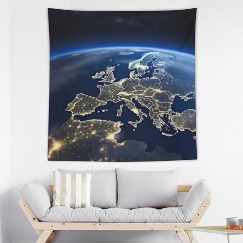 Tapisserie murale Terre de l'Espace poster esthétique pour déco chambre
