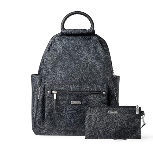 Baggallini Women's All Day Backpack, Midnight Blossom, One Size…