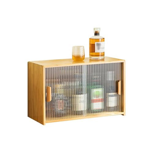 Casier à vin rouge et petit buffet vitrine pour ranger vos bouteilles de salon