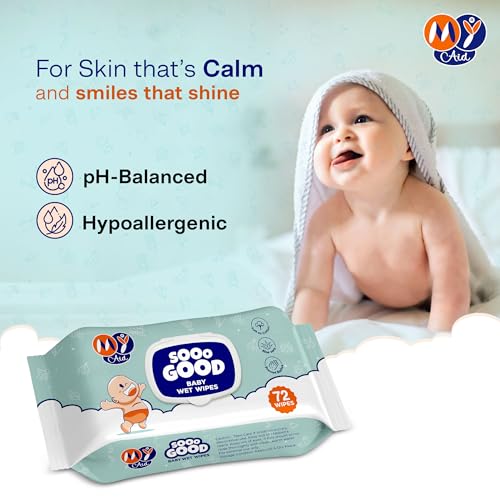 Image of SOOO GOOD Moisturizing Baby Wet Wipes | Prevents Rashes & Redness with Aloe Vera Lotion | Soft, Thick & Gentle Cleansing Wipes for Babies | Alcohol-Free | 72 Wipes X 2 Packs