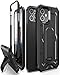 ArmadilloTek Vanguard Designed for iPhone 12 / iPhone 12 Pro Case (6.1 inches) Military Grade Full-Body Rugged with Built-in Screen Protector and Kickstand - Black
