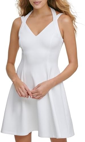 GUESS Gdnp3736 Robe, Blanc/Jardin Opulent, 42 Femme