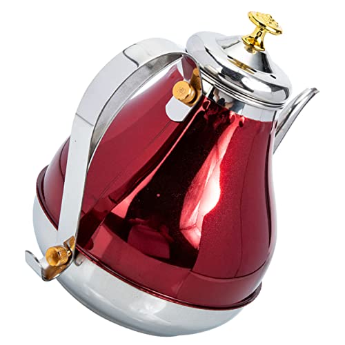 TOPBATHY Tetera de gran capacidad tetera de té para acampar tetera de acero inoxidable tetera cafetera tetera para estufa tetera con infusor hervidor de café estufa de teteras de té pava