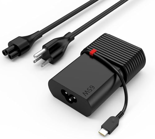 Nivjuky New Slim 65W USB C Charger Compatible with Lenovo Thinkpad X1 Carbon Gen 13 12 11 10 9 8 7 6; T14 T14s T15 T16 E14 E15 E16 L13 L14 L15 L16 X13 P14s P16s Laptop Type C Power Supply Cord