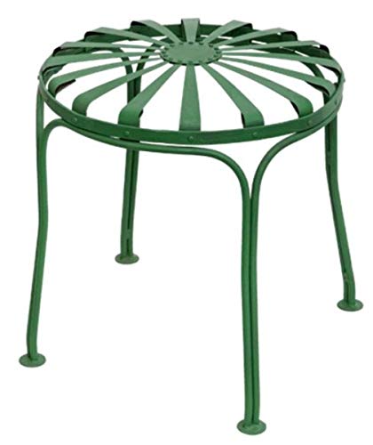 Casa Padrino Wrought Iron Stool/Garden Stool Ø 40 x H. 48 cm Garden Furniture, color:grey