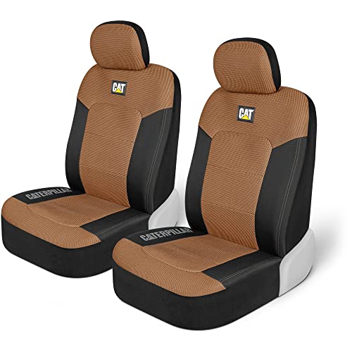 Cat® MeshFlex Automotive Seat Covers for Cars Trucks and SUVs (Set of 2) – Beige Car Seat Covers for Front Seats, Truck Seat Protectors with Comfortable Mesh Back, Auto Interior Covers by CAT - Used condition - US$31.49