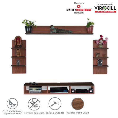 Image of DELITE KOM Eli Engineered Wood TV Entertainment Unit (Finish Color - Acacia Dark Flowery Wenge, DIY(Do-It-Yourself) (30x120x90.5)