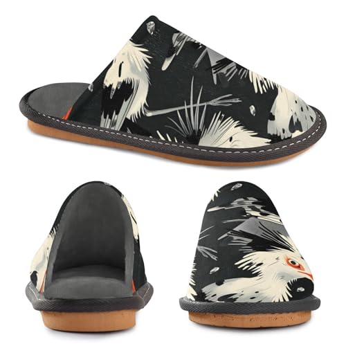 Slippers for Women Birds with Orange Beaks Flying Soft Fuzzy Women's Slippers Indoor and Outdoor Shoes2