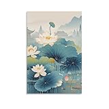 Spécification du poster sur toile : Cet Lotus art mural mesure 08×12inch(20×30cm)，12×18inch(30×45cm) ，16×24inch(40×60cm)，20×30inch(50×75cm)， imprimé sur toile. pleinement des joies du bricolage.