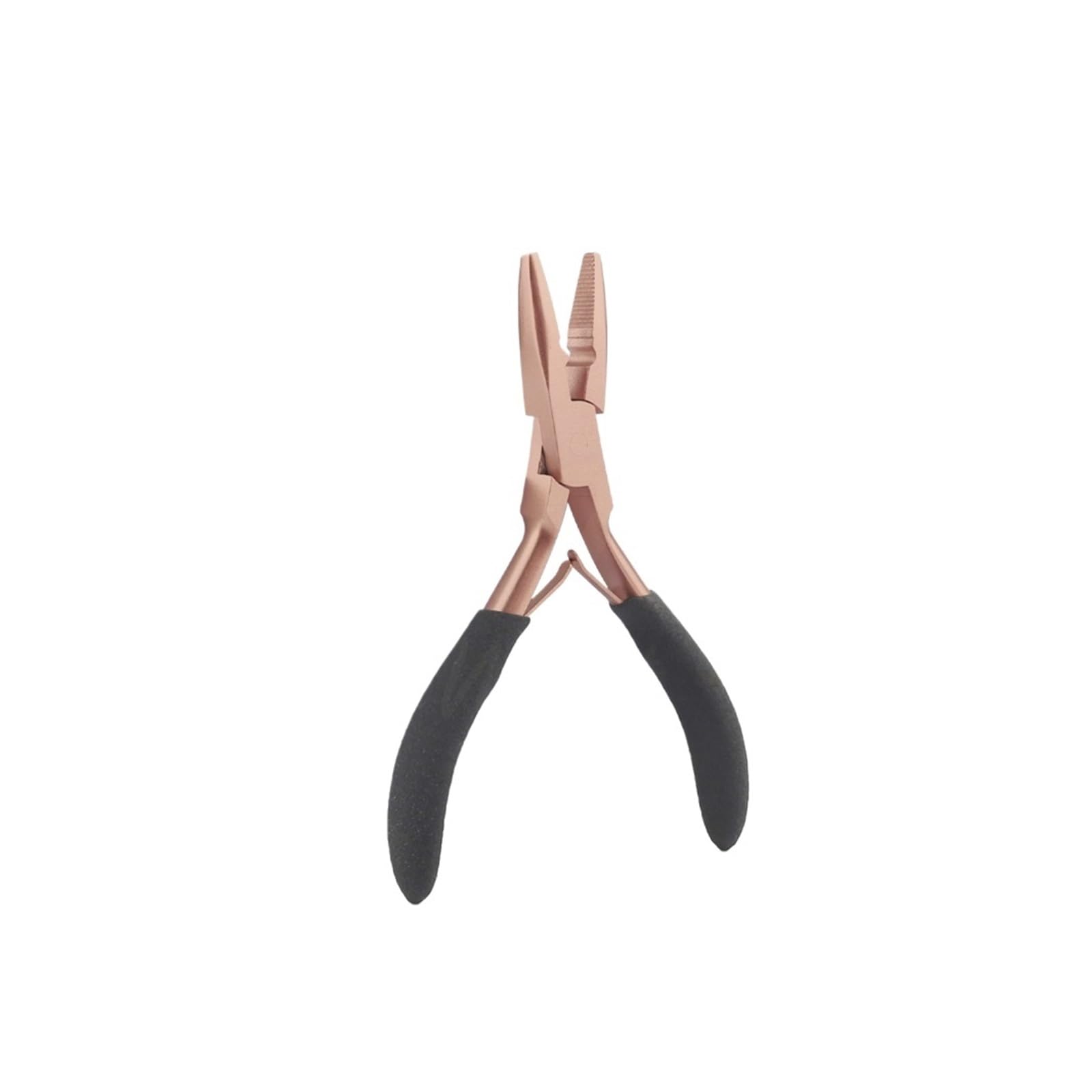 Hair Extension Pliers Hair Extension Pliers for Micro Rings Beads Closer Microlink Plier for Sewing Weft Extensions Feather(Rose Gold)