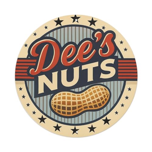 Funny Vintage Dee's Nuts Tin Sign – Retro Style Round