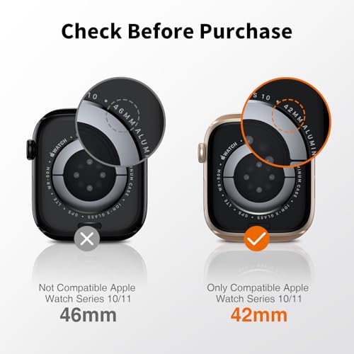 image for LK 6 Pack for Apple Watch Series 11/ Series 10 Screen Protector 42mm -