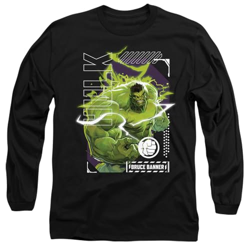 Marvel Rivals Bruce Banner Hulk T-Shirt Manches Longues Noir Mixte