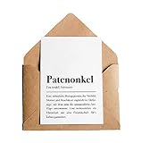  Grußkarte Patenonkel: DIN A6 Karte mit Umschlag (Kraftpapier)