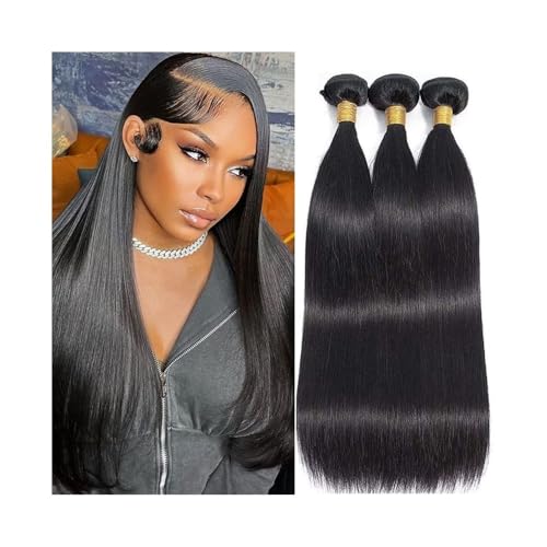 Paquetes de Cabello Extensiones de cabello humano liso, color natural, de 10 a 32 pulgadas, extensiones de cabello Remy brasileño Extensiones de Cabello(14inches X1PC)