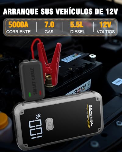 Image of 4000A Jump Starter, VoltSurge Jumper Starter Portable for Up to 7.0L Gas & 5.5L Diesel Engines, 12V Car Battery Charger, Jump Box Battery Pack with LCD Display and LED Light
