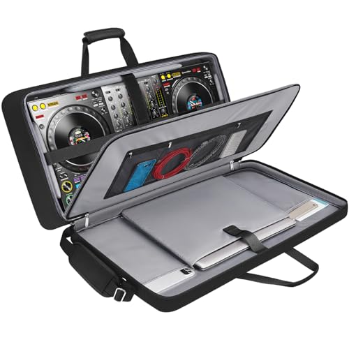 SNIGJAT DJ Controller Case for DDJ-FLX10/ DDJ-GRV6/ REV5/ REV7/ FLX6/ 1000, Padded Large DJ...