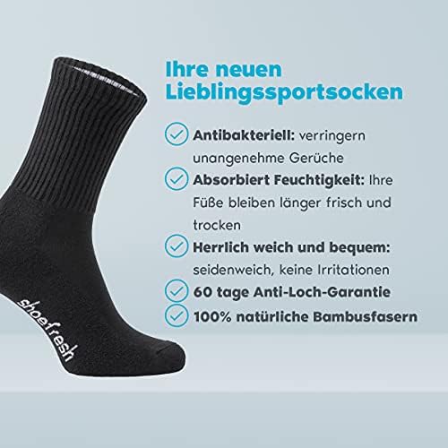 Shoefresh bamboe sportsokken heren - naadloze sokken heren - bamboe sokken heren - 7 paar - 46-48