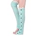 Tirain Women Knitted Flat Button Down Crochet Leg Warmers with Lace Trim FBA