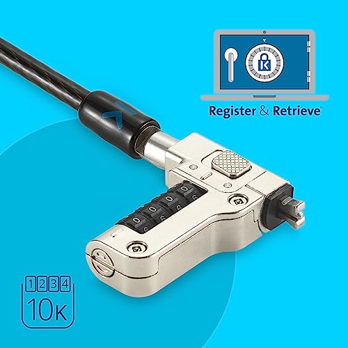 Cerradura para portátil DELL Kensington K65094WW con cable antirrobo de acero trenzado reforzado 6