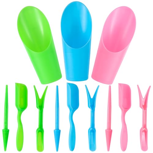 HINZIC 3Sets Pala da Giardino Utensili manuali Trapianto di Coltivazione Succulente Scavare Scoop Kit
