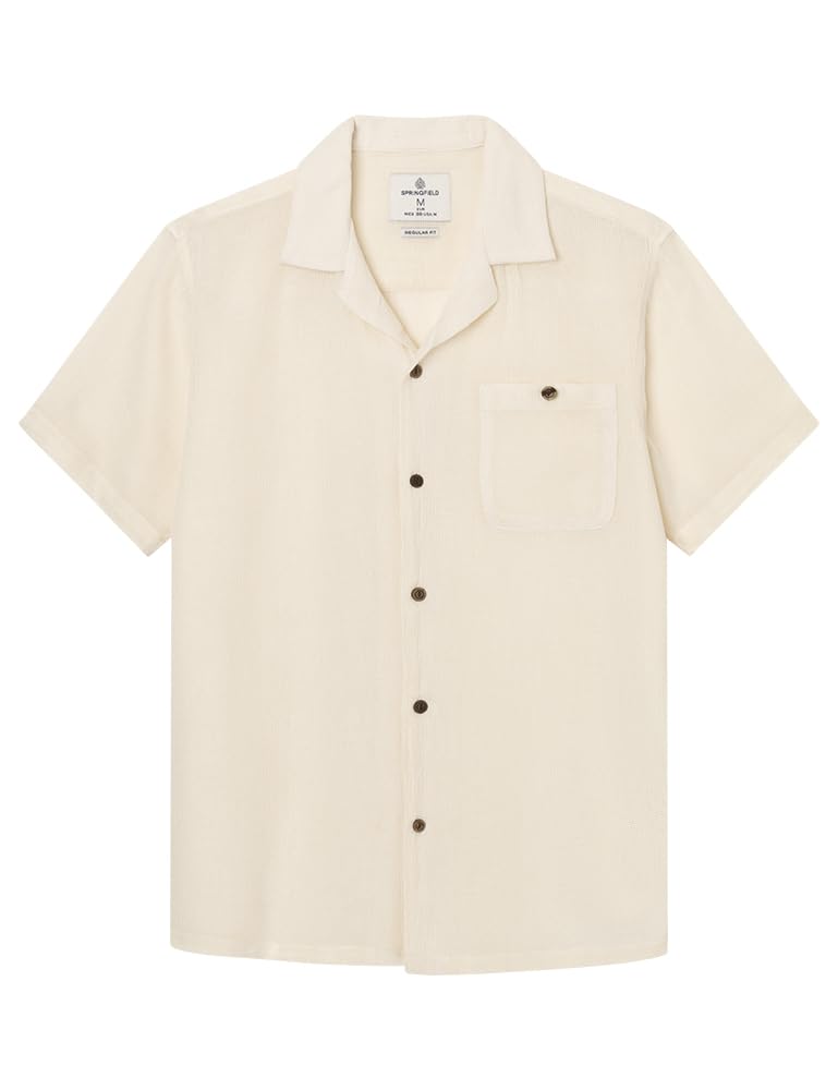 Springfield Shirt, White Background Print, M