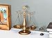OwlGift Vintage Metal Lawyer Scale of Justice Libra, Decorative Jewelry Storage, Tray Cosmetic Organizer, Farmhouse Candleholder Display, Home Décor Centerpiece Stand – Golden, 15“ W x 17” H