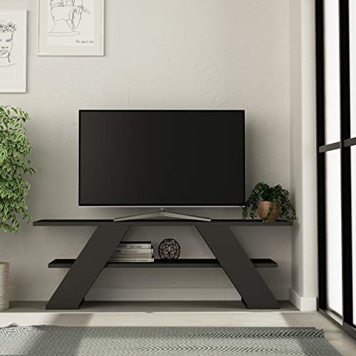 Hocuspicus Modern Designed TV Unit for Livingroom up to 55' TV's - 120 x 40 x 33 cm - Easy to Assemble and Clean (Anthracite)