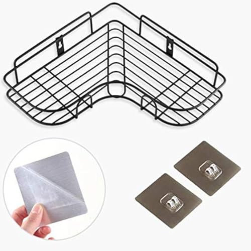 Image of BENAVJI Drill Free Corner Shelf for Bathroom Wall Bathroom Organizer Without Drill Kitchen Rack Pack of 2