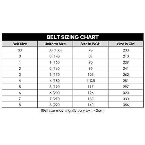 AAMA Plain Color Belt for Martial Arts - Taekwondo Karate Judo Aikido