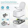 24L Portable Camping Toilet, Compact Flushing Chemical Toilets for Campsite, Hospital, Caravan, Boat w/Carrying Handle and Paper Holder